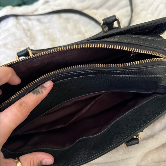 Coach Black Leather Satchel Bag